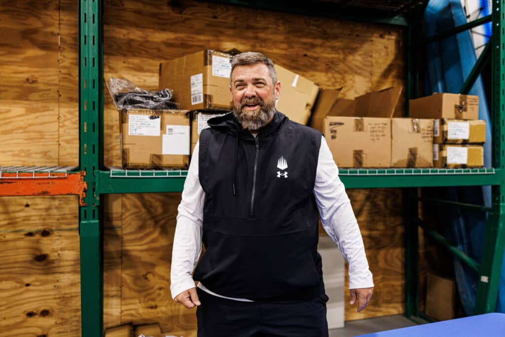 Troy Bixler, Director of Equipment & Warehouse, Operations at IMG Academy, shared that this year, handing out 310 soccer uniforms in one day looked a bit more efficient. 