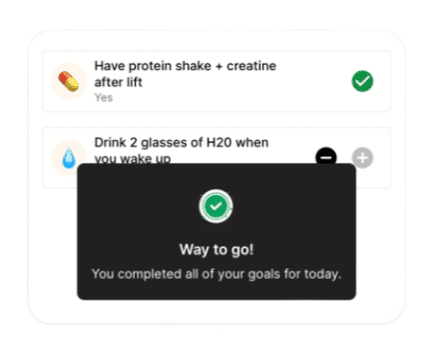 Eat 5x/day (Fueling)
Consume 1 electrolyte packet per day (Hydration)
Protein snack before bed (Sleep)
25-35 g protein after training (Recovery)
Take Vitamin D daily (Supplement)