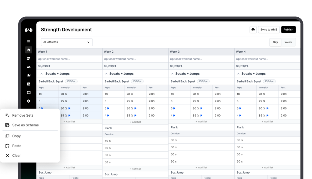 Teamworks S&C Web Platform